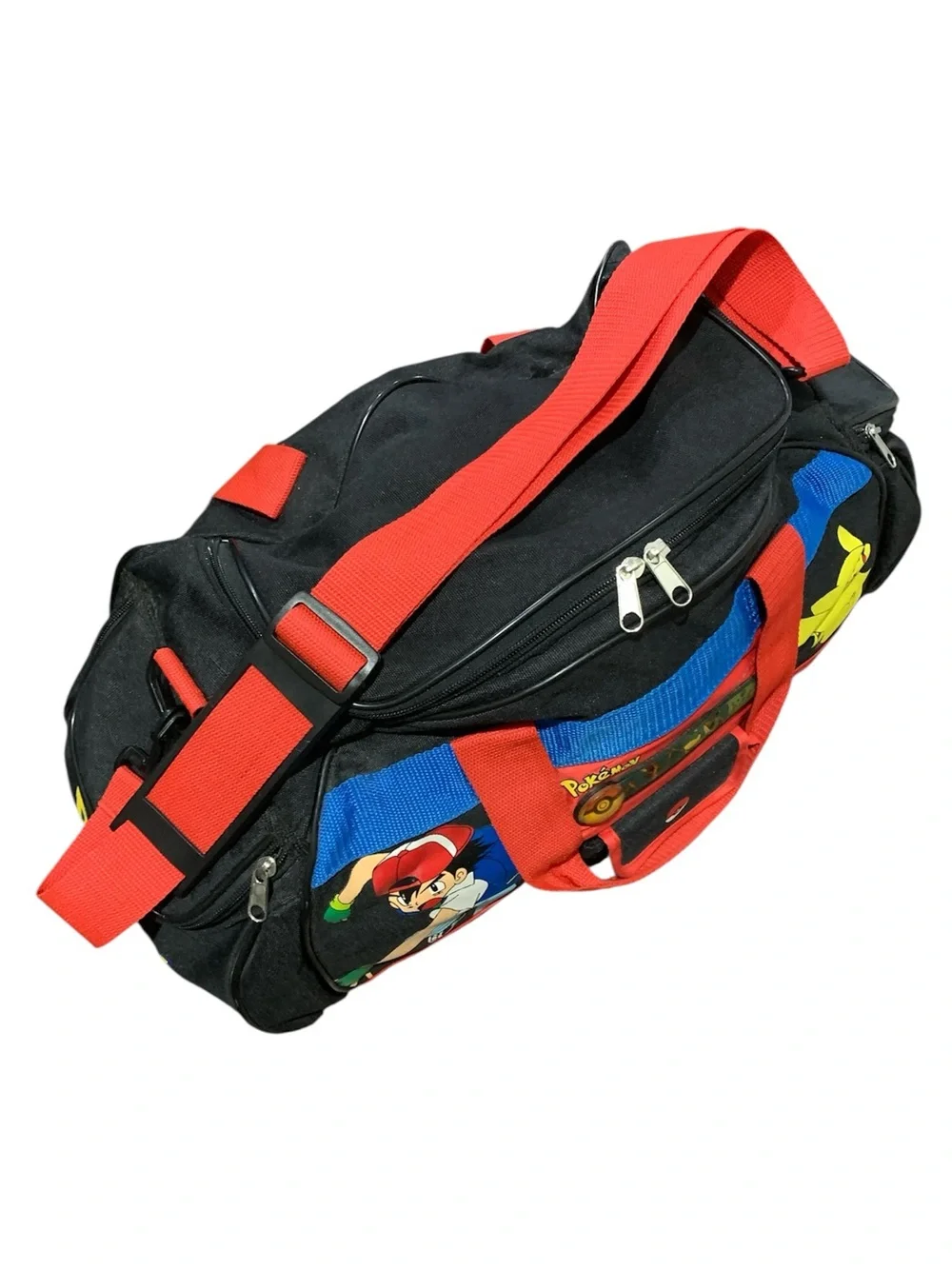Vintage 1999 Nintendo Pokémon Duffel Travel Bag Pikachu & Ash Ketchum